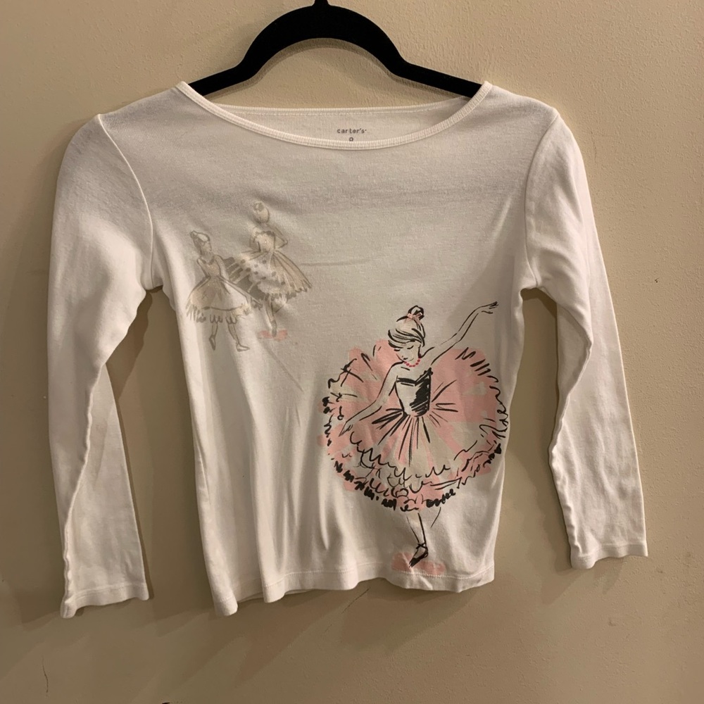 Girls Carters Ballerina Long Sleeve Shirt